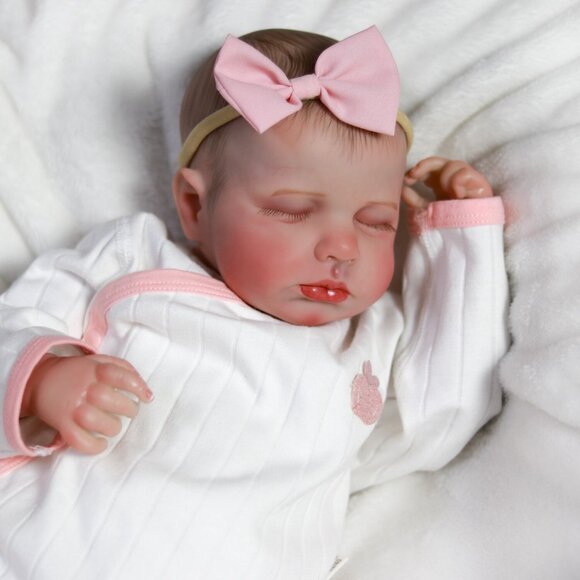 Handmade Realistic Reborn Baby Dolls Vinyl Silicone Newborn Doll Real Girl Gift - Picture 4 of 8